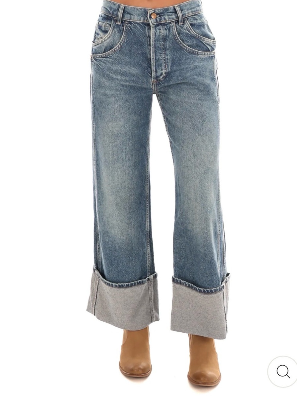 Free People We The Free Final Countdown Cuffed Mid-Rise Jeans Size 28 $128 - Picture 2 of 7